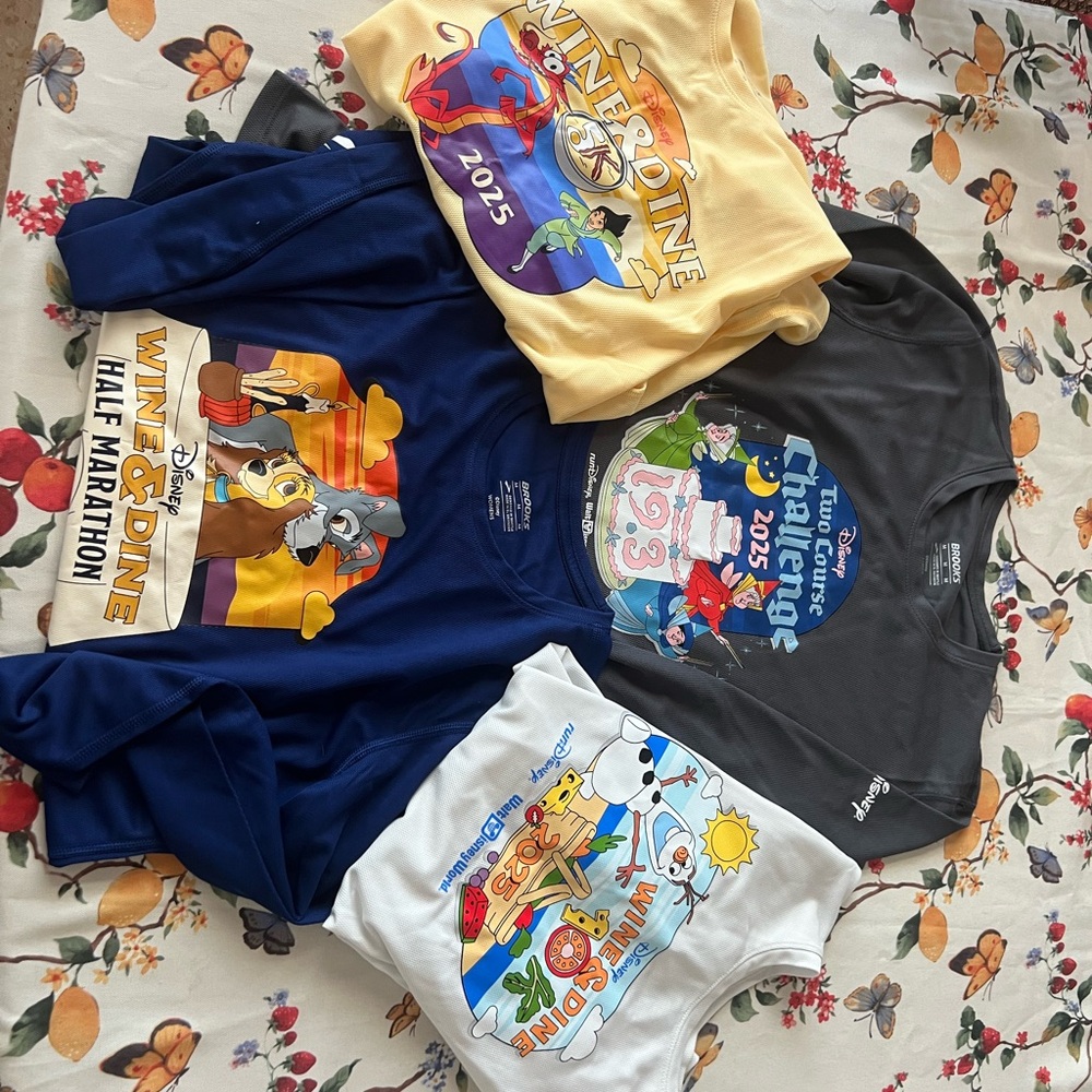 Wine and Dine 2025 all races long sleeve tshirt Bundle